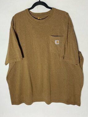 Carhartt K87 Workwear Pocket T-Shirt Brown Heather Size 2XL Original Fit